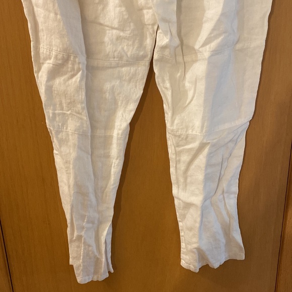 Ann Taylor Loft Linen Straight Leg Pants White Size 10 - Picture 7 of 9